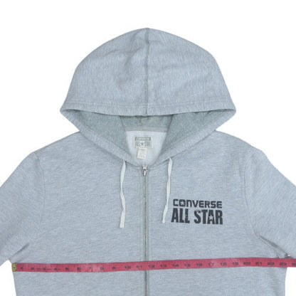 Mens UK Size XL Converse Grey Full Zip Hoodie