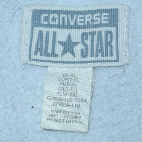 Mens UK Size XL Converse Grey Full Zip Hoodie