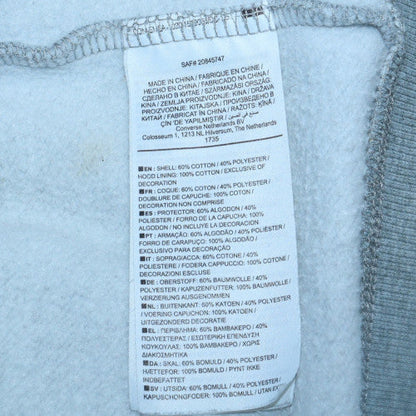 Mens UK Size XL Converse Grey Full Zip Hoodie