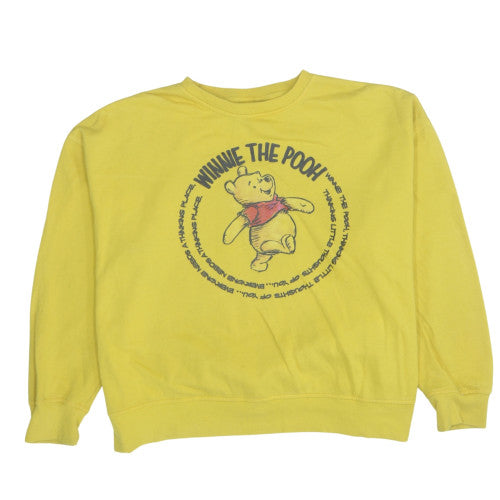 Womens UK Size 14 Disney Yellow Pullover Sweatshirt
