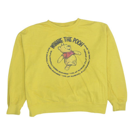 Womens UK Size 14 Disney Yellow Pullover Sweatshirt