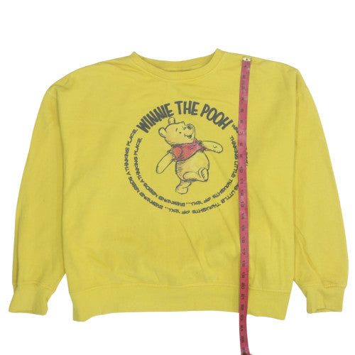Womens UK Size 14 Disney Yellow Pullover Sweatshirt