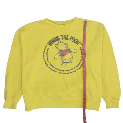Womens UK Size 14 Disney Yellow Pullover Sweatshirt