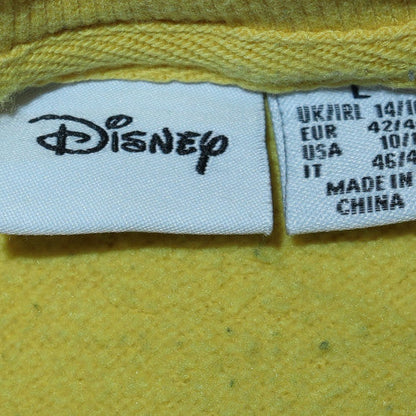 Womens UK Size 14 Disney Yellow Pullover Sweatshirt