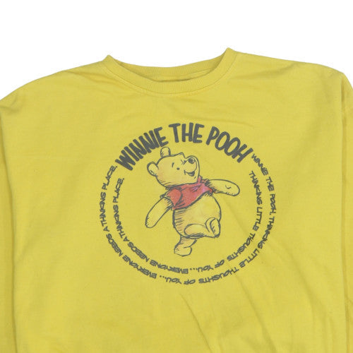 Womens UK Size 14 Disney Yellow Pullover Sweatshirt
