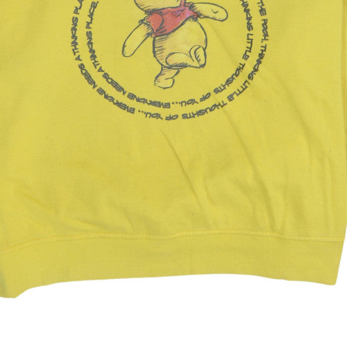 Womens UK Size 14 Disney Yellow Pullover Sweatshirt