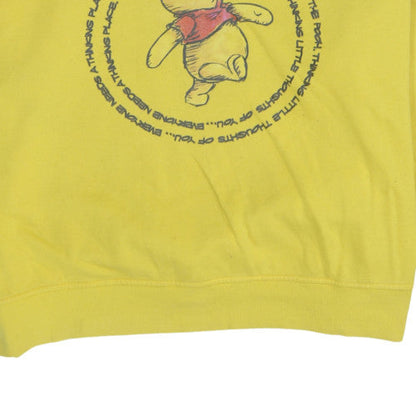 Womens UK Size 14 Disney Yellow Pullover Sweatshirt
