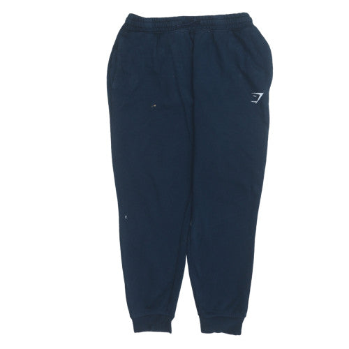 Mens UK Size L Gymshark Relaxed Fit Sweatpants Blue Trousers