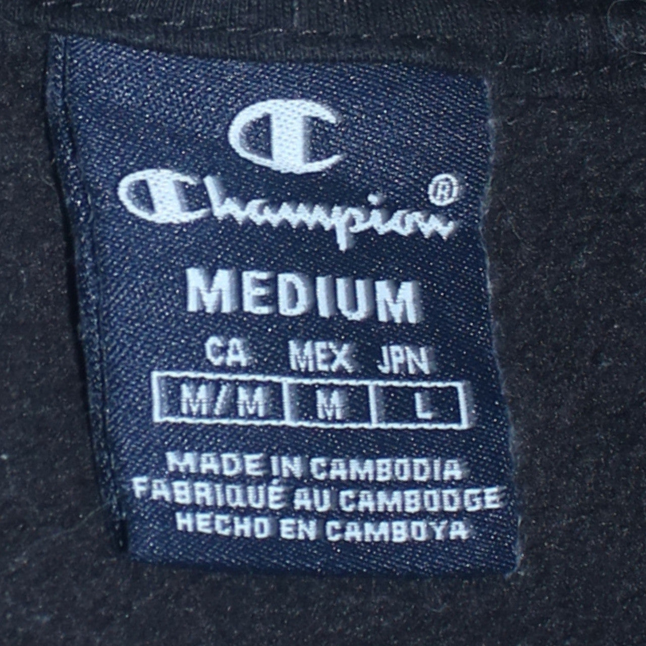 Mens UK Size M Champion Black Pullover Sweatshirt