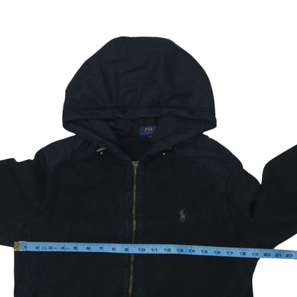 Mens UK Size S Polo Ralph Lauren Black Full Zip Hoodie