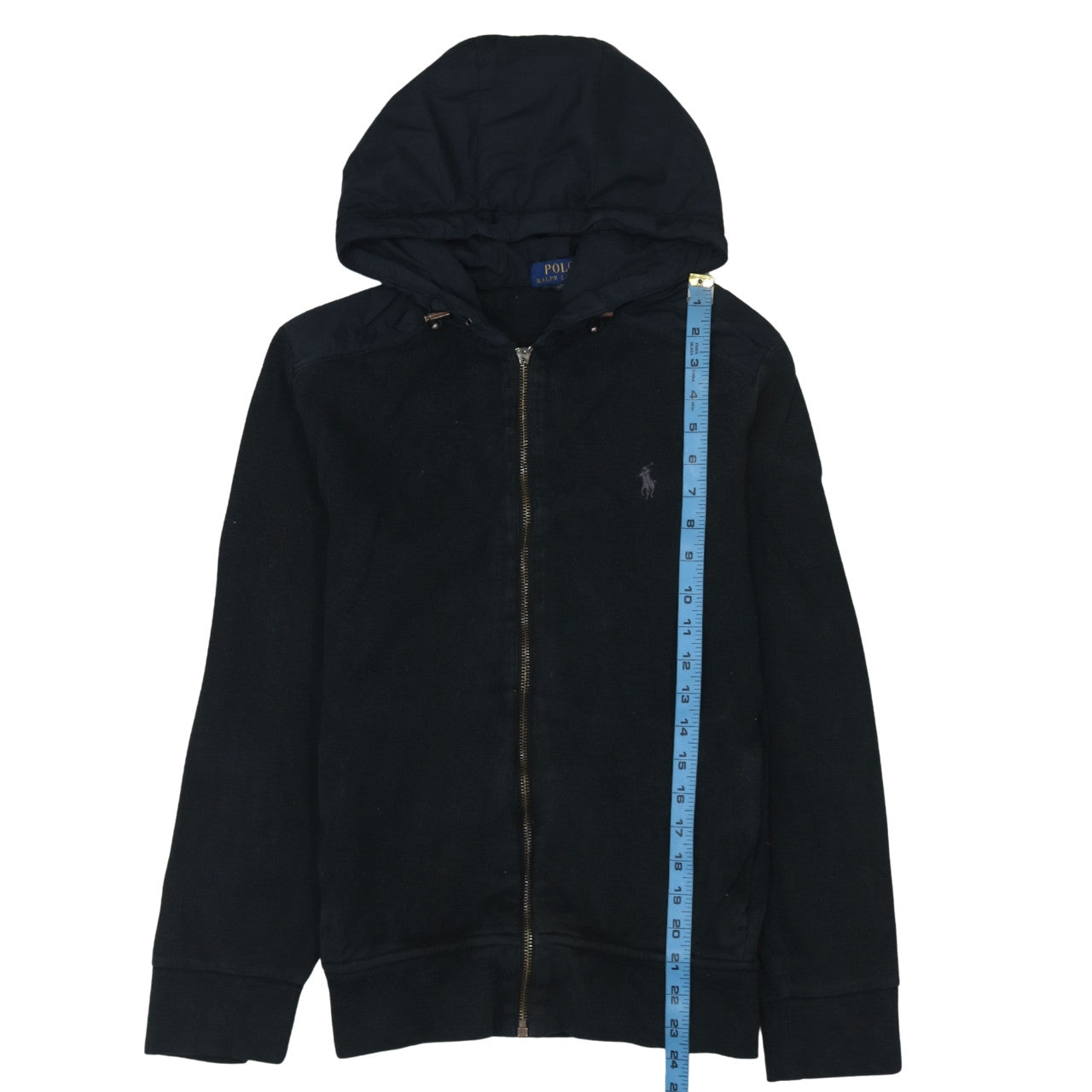 Mens UK Size S Polo Ralph Lauren Black Full Zip Hoodie