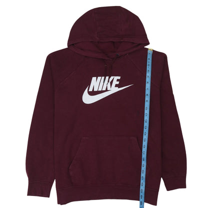 Mens UK Size L Nike Red Pullover Hoodie