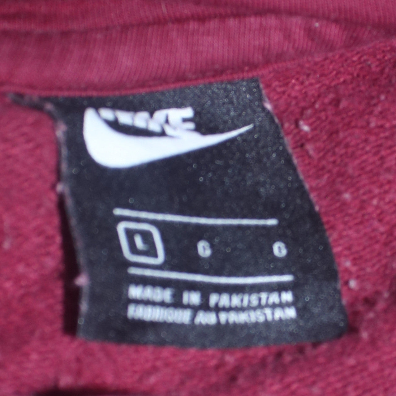 Mens UK Size L Nike Red Pullover Hoodie