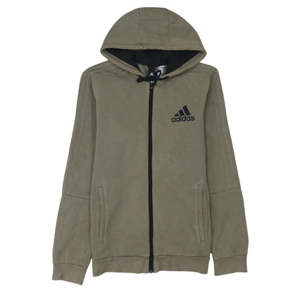 Mens UK Size M adidas Brown Full Zip Hoodie