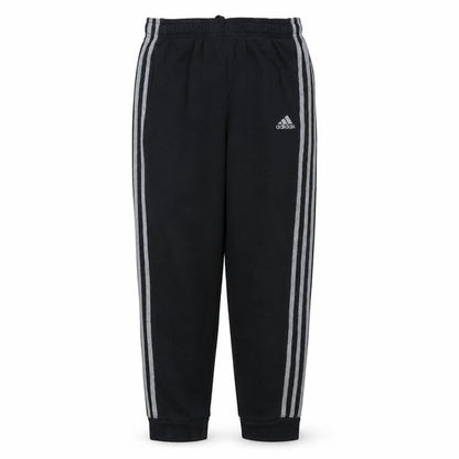 Adidas Boys Black Jogger Trousers 13-14 Years Elastic Waist Fleece