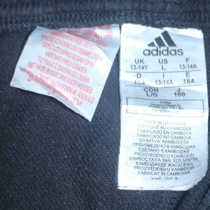Adidas Boys Black Jogger Trousers 13-14 Years Elastic Waist Fleece