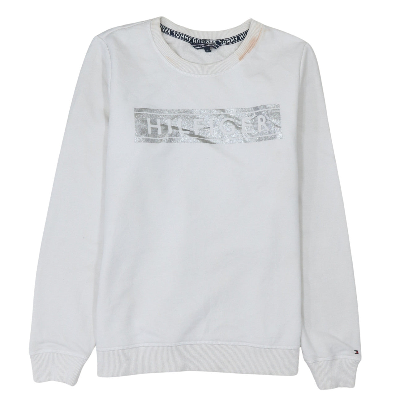 Womens UK Size XL Tommy Hilfiger White Pullover Sweatshirt