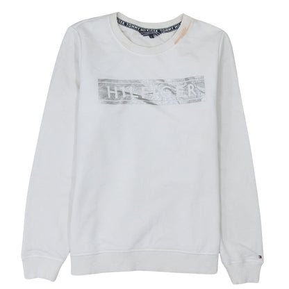 Womens UK Size XL Tommy Hilfiger White Pullover Sweatshirt