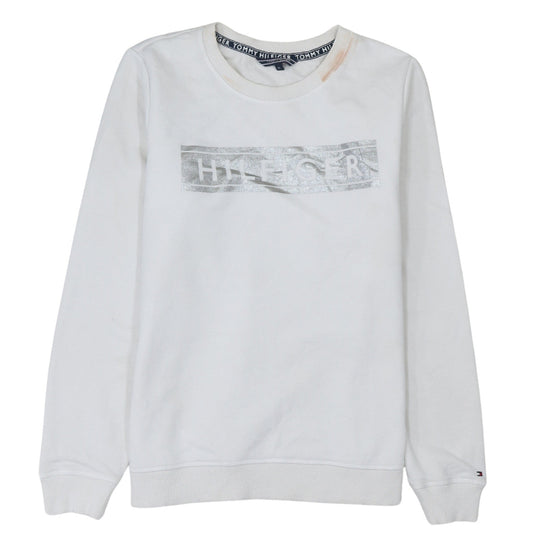 Womens UK Size XL Tommy Hilfiger White Pullover Sweatshirt