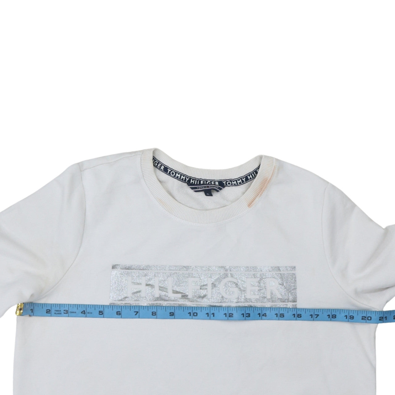 Womens UK Size XL Tommy Hilfiger White Pullover Sweatshirt