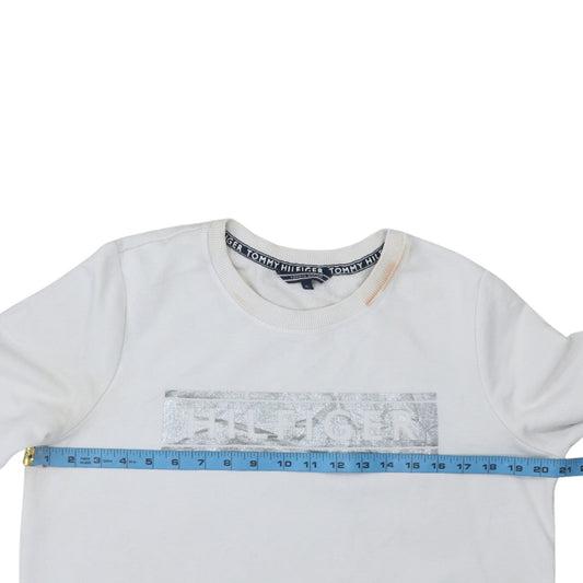 Womens UK Size XL Tommy Hilfiger White Pullover Sweatshirt