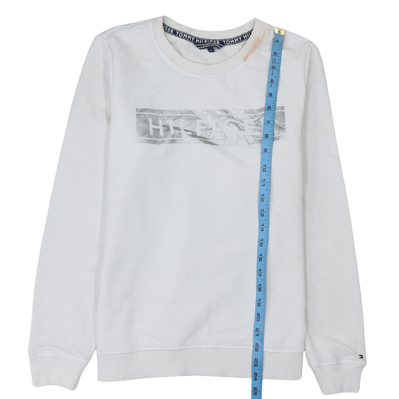 Womens UK Size XL Tommy Hilfiger White Pullover Sweatshirt