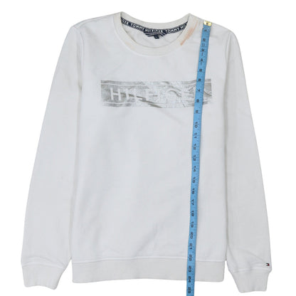 Womens UK Size XL Tommy Hilfiger White Pullover Sweatshirt