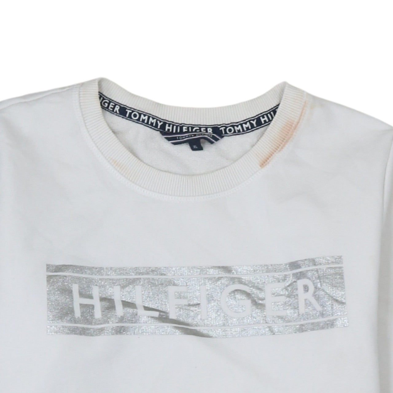 Womens UK Size XL Tommy Hilfiger White Pullover Sweatshirt
