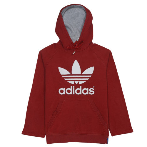 Mens UK Size M adidas Red Pullover Hoodie