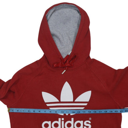 Mens UK Size M adidas Red Pullover Hoodie
