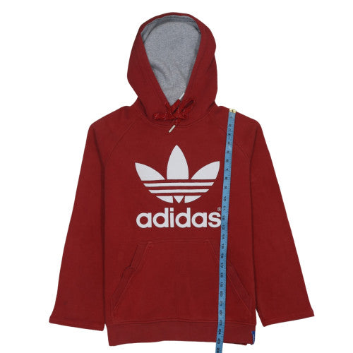 Mens UK Size M adidas Red Pullover Hoodie