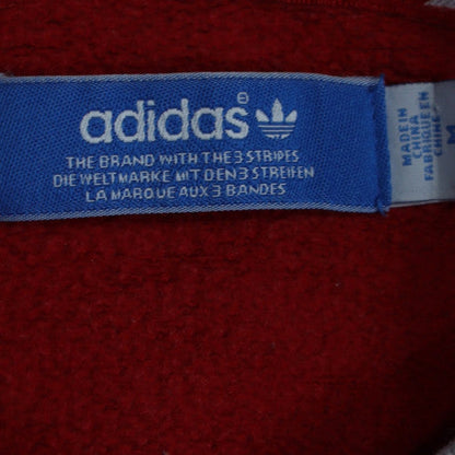 Mens UK Size M adidas Red Pullover Hoodie