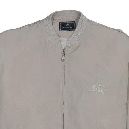 Mens UK Size L GueZhiTing Beige Bomber Jacket