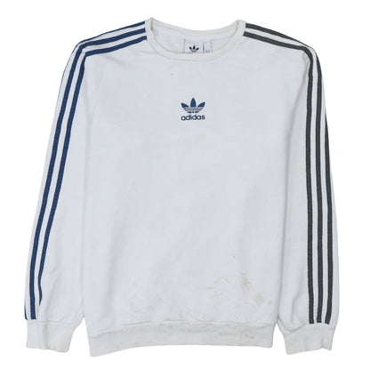 Mens UK Size M adidas White Pullover Sweatshirt