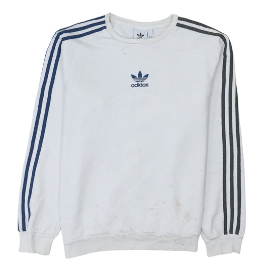 Mens UK Size M adidas White Pullover Sweatshirt