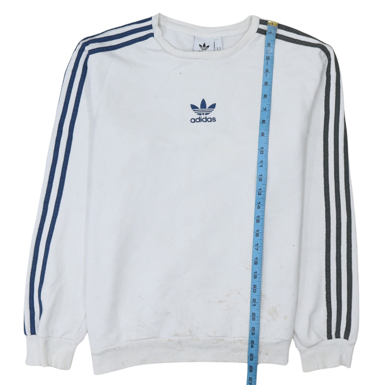 Mens UK Size M adidas White Pullover Sweatshirt