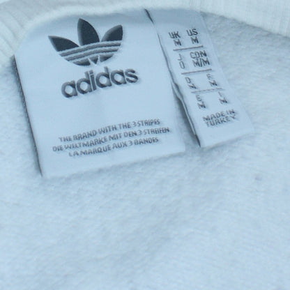 Mens UK Size M adidas White Pullover Sweatshirt