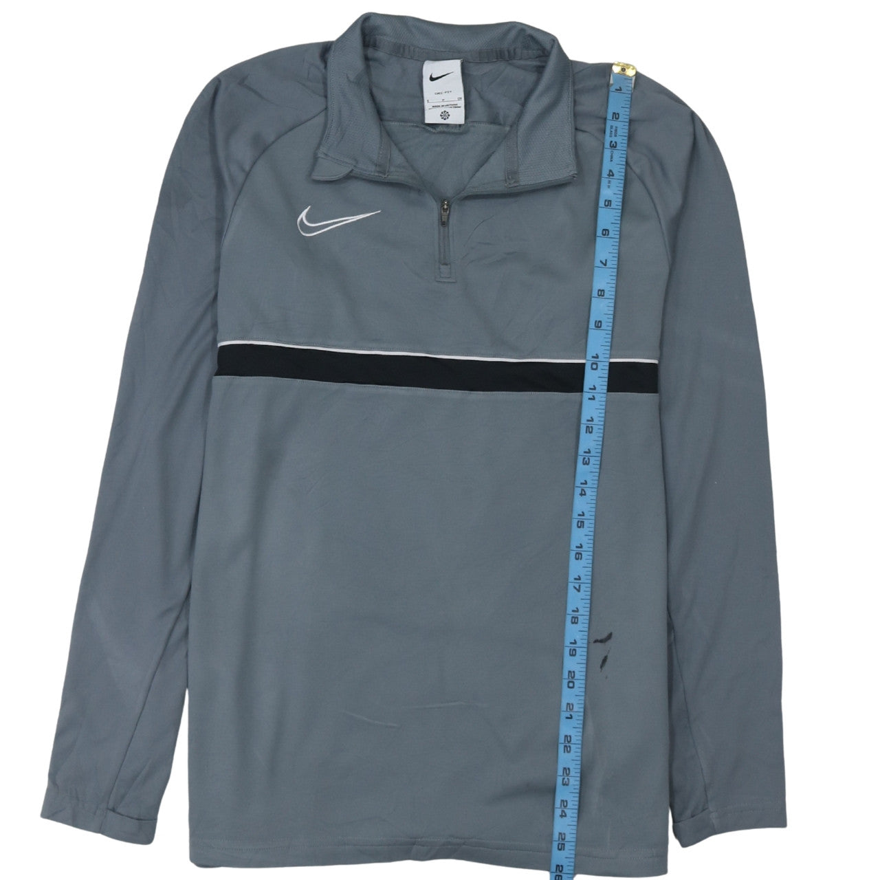 Mens UK Size S Nike Grey 1/4 Zip Sweatshirt