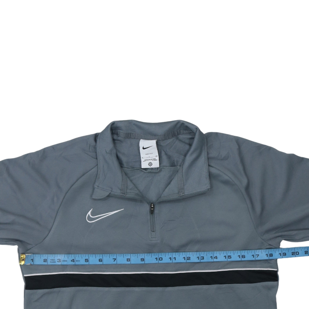 Mens UK Size S Nike Grey 1/4 Zip Sweatshirt