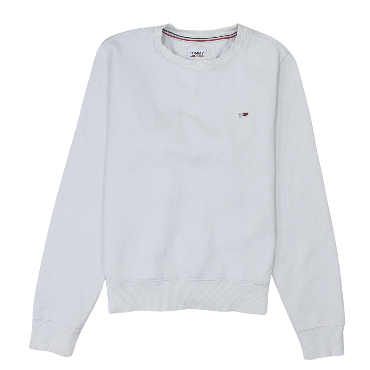 Mens UK Size XS Tommy Jeans White Pullover Sweatshirt