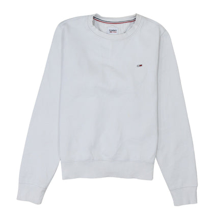 Mens UK Size XS Tommy Jeans White Pullover Sweatshirt