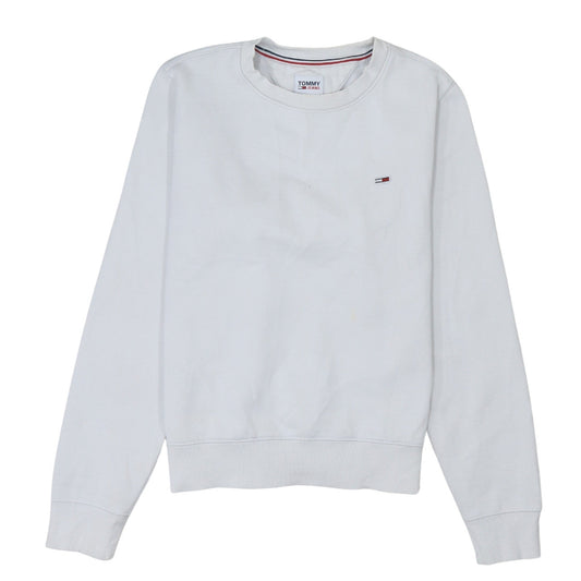 Mens UK Size XS Tommy Jeans White Pullover Sweatshirt