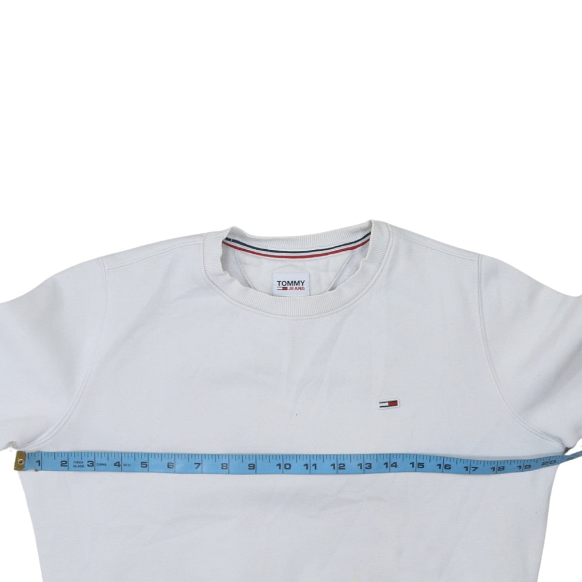 Mens UK Size XS Tommy Jeans White Pullover Sweatshirt