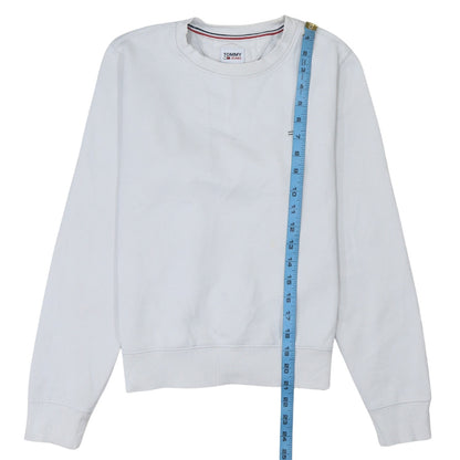 Mens UK Size XS Tommy Jeans White Pullover Sweatshirt