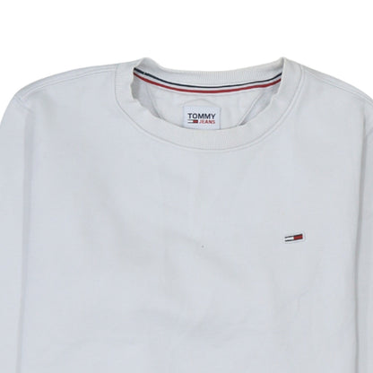Mens UK Size XS Tommy Jeans White Pullover Sweatshirt
