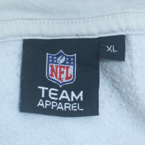 Mens UK Size XL NFL Team Apparel White Pullover Hoodie