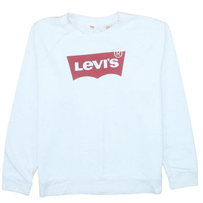 Womens UK Size M Levi's White Pullover Sweatshirt
