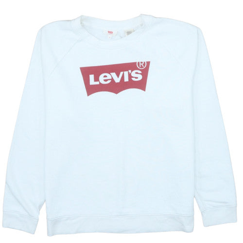 Womens UK Size M Levi's White Pullover Sweatshirt