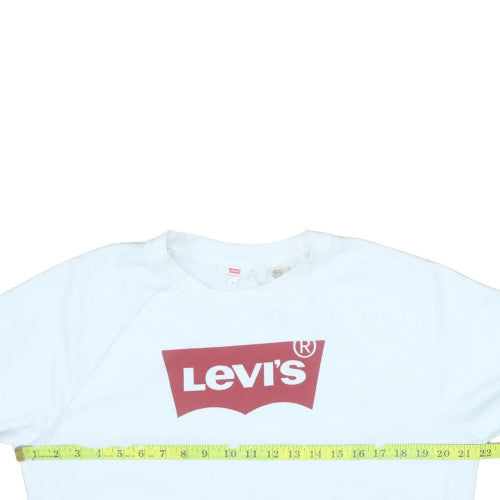Womens UK Size M Levi's White Pullover Sweatshirt