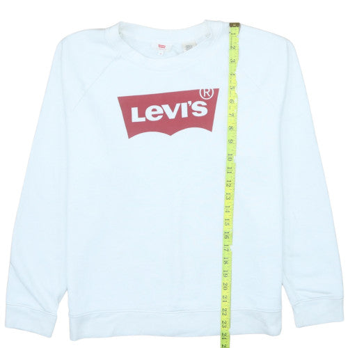 Womens UK Size M Levi's White Pullover Sweatshirt